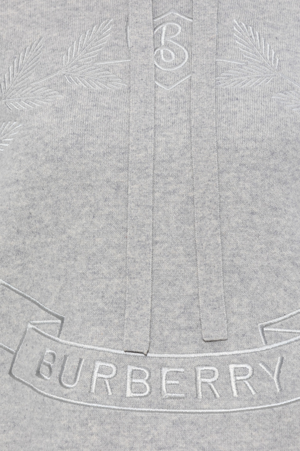 Grey store burberry hoodie